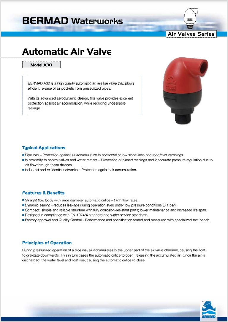 BERMAD Air Valves A30