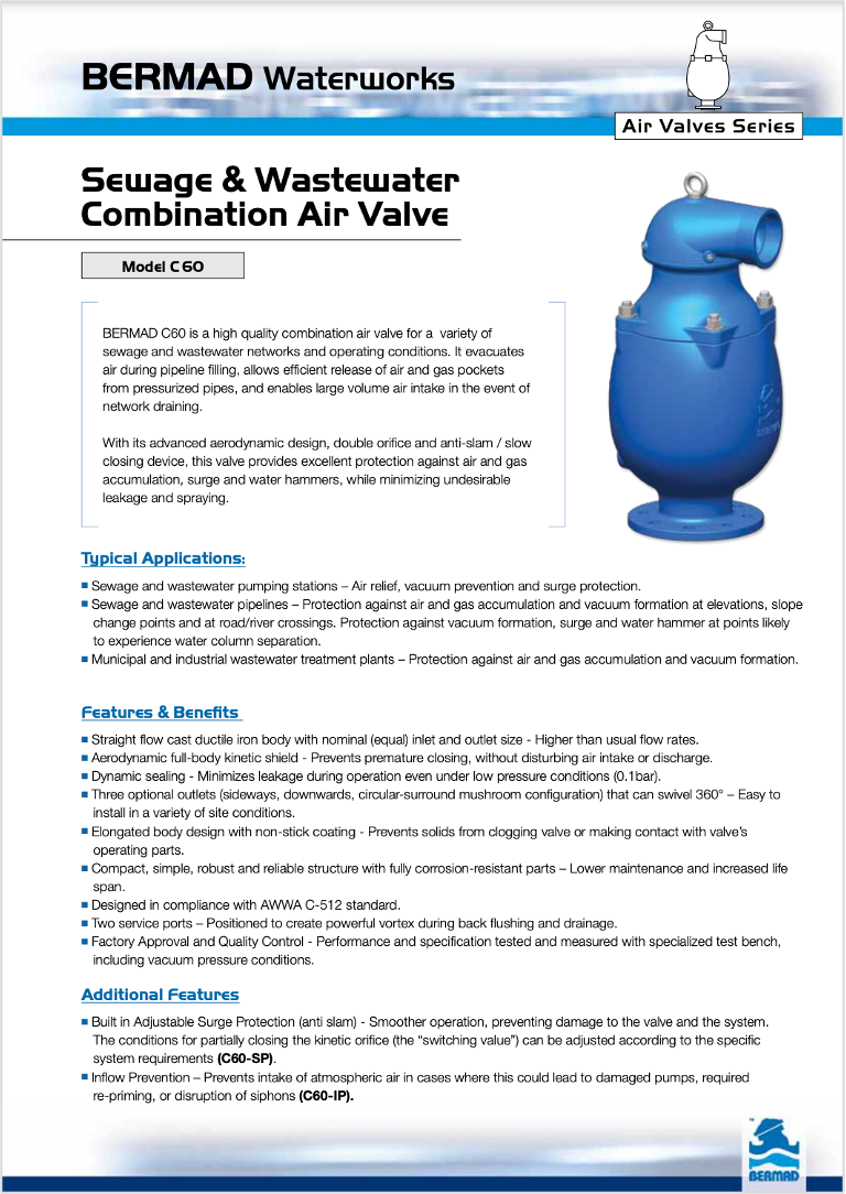 BERMAD Air Valves C60 P