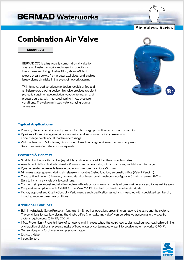 BERMAD Air Valves C70 ENG