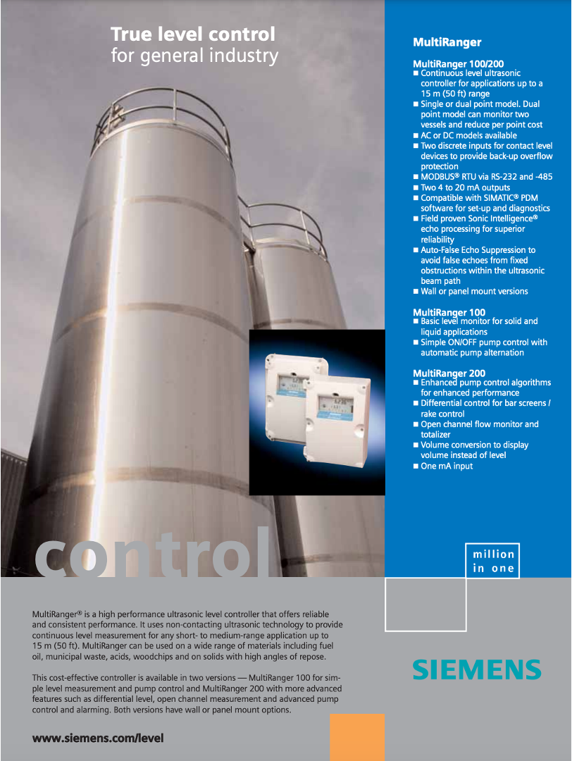 SIEMENS Level multiranger